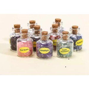 Mini Bottles Crystal Gems Stones Chip